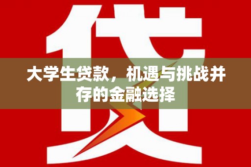 保德大学生贷款，机遇与挑战并存的金融选择