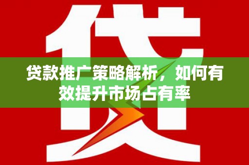 保德贷款推广策略解析，如何有效提升市场占有率
