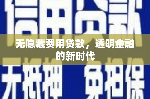 保德无隐藏费用贷款，透明金融的新时代