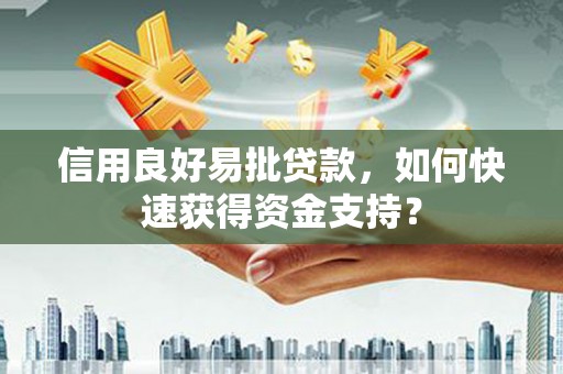保德信用良好易批贷款，如何快速获得资金支持？