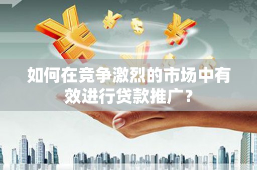 保德如何在竞争激烈的市场中有效进行贷款推广？