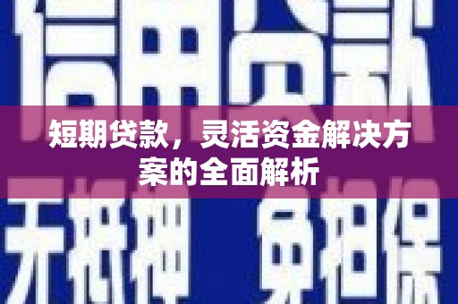 保德短期贷款，灵活资金解决方案的全面解析