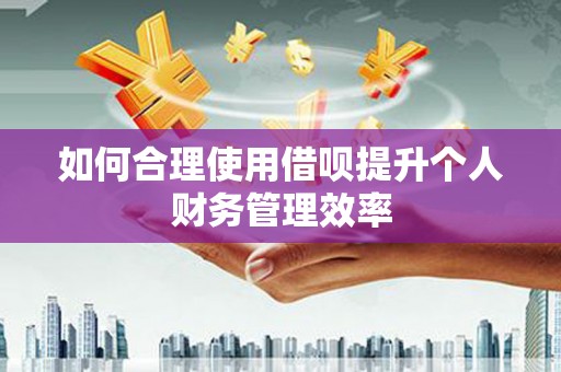 保德如何合理使用借呗提升个人财务管理效率