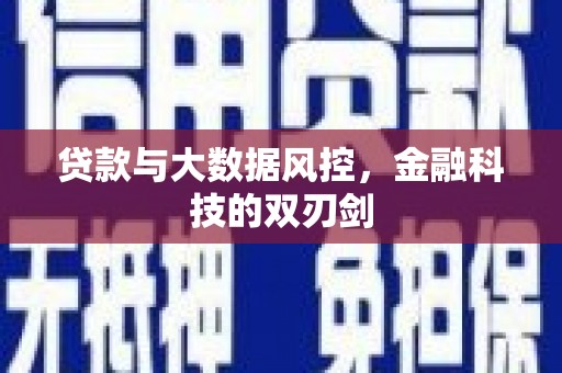 保德贷款与大数据风控，金融科技的双刃剑