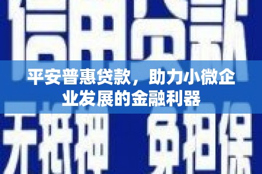保德平安普惠贷款，助力小微企业发展的金融利器