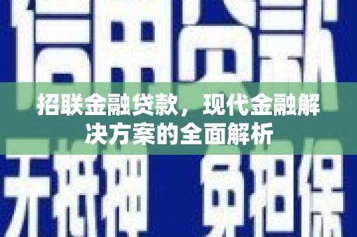 保德招联金融贷款，现代金融解决方案的全面解析