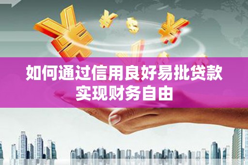 保德如何通过信用良好易批贷款实现财务自由