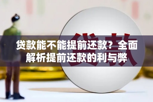 保德贷款能不能提前还款？全面解析提前还款的利与弊