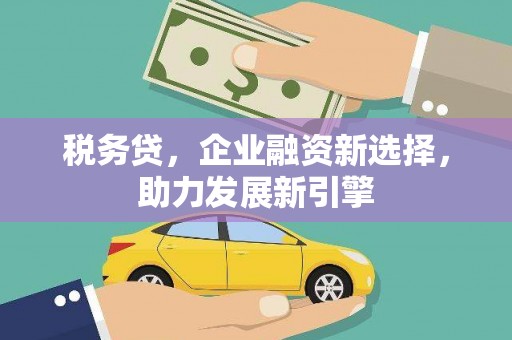 保德税务贷，企业融资新选择，助力发展新引擎