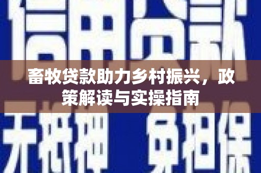 保德畜牧贷款助力乡村振兴，政策解读与实操指南