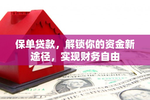 保德保单贷款，解锁你的资金新途径，实现财务自由