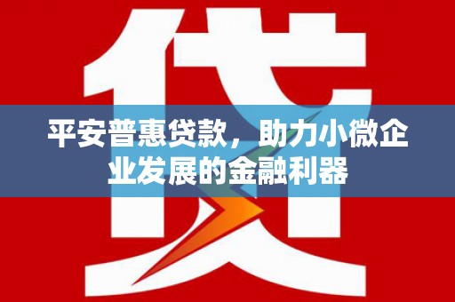保德平安普惠贷款，助力小微企业发展的金融利器