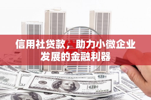 保德信用社贷款，助力小微企业发展的金融利器